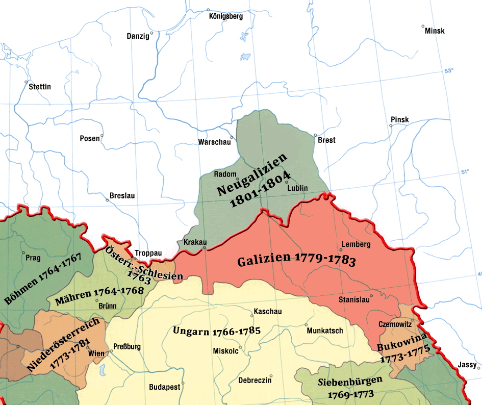 Landesaufnahmen, I. und III. Teilung Polens