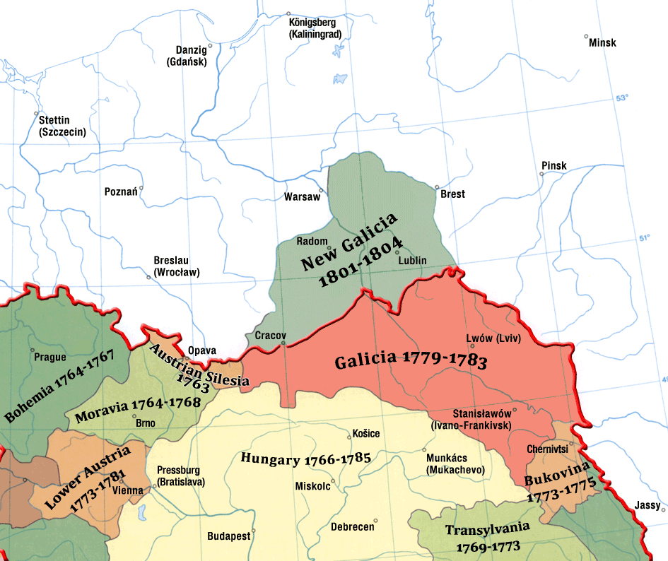 Land surveys, the first and third partitions of Poland